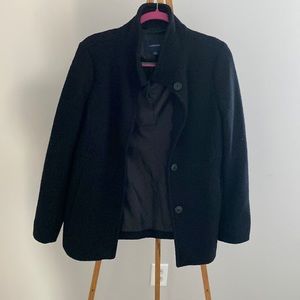 LANDS END Black Coat size 4